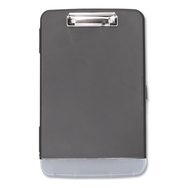 Universal Storage Clipboard w/Pen Compartment, 1/2" Capacity, 8 1/2 x 11, Black UNV40319